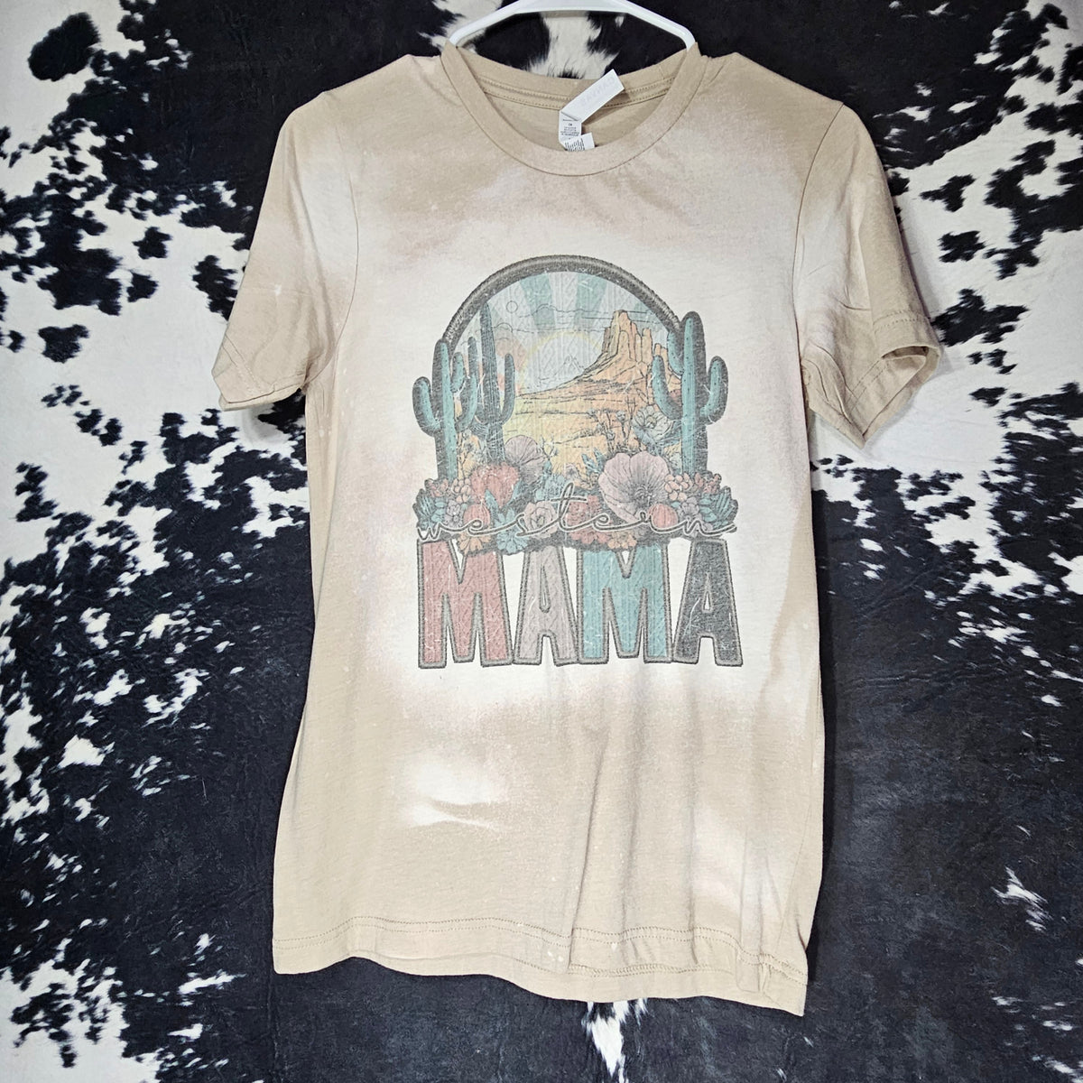 Raised on Grit Western Mama Bleached Tee