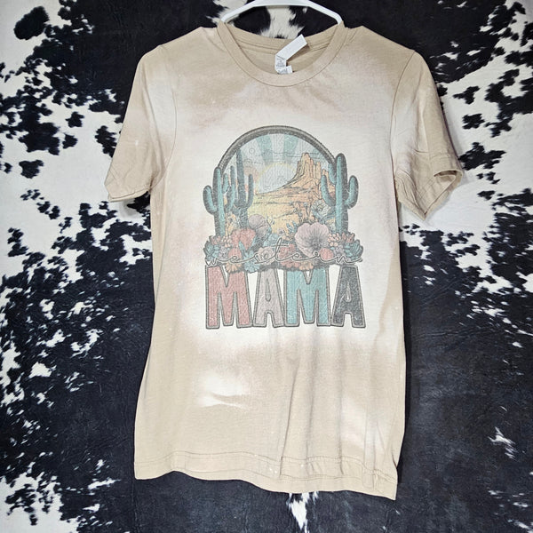 Raised on Grit Western Mama Bleached Tee