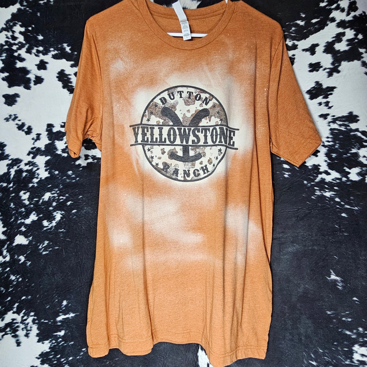 YS Cowprint Copper – Small-Town – Graphic Tee – snarky tee daily driver for school, work, and wild weekends