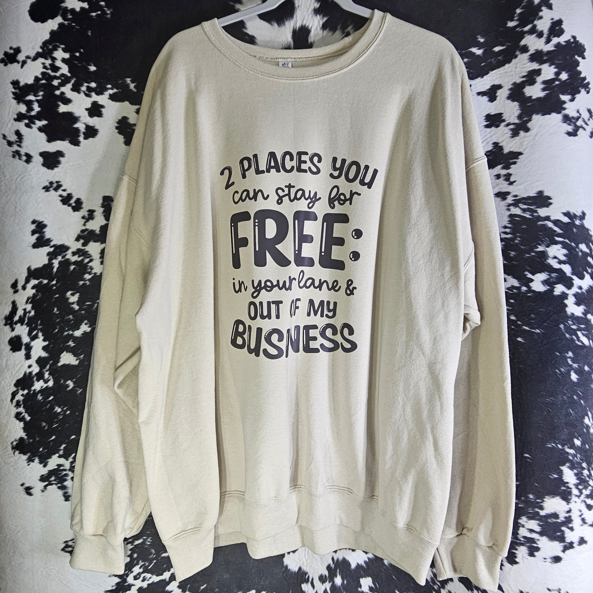 Mind Your Lane—Stay for Free Crewneck