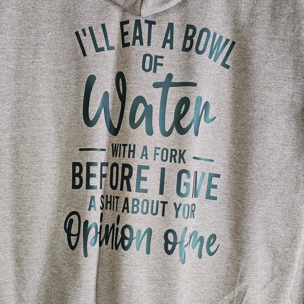 Bowl of Water Before Opinions Hoodie