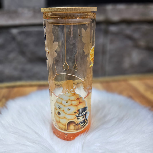 20 oz Honey Drip Glass Tumbler
