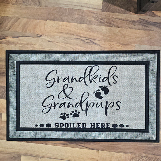Grandkids & Pups Welcome Mat