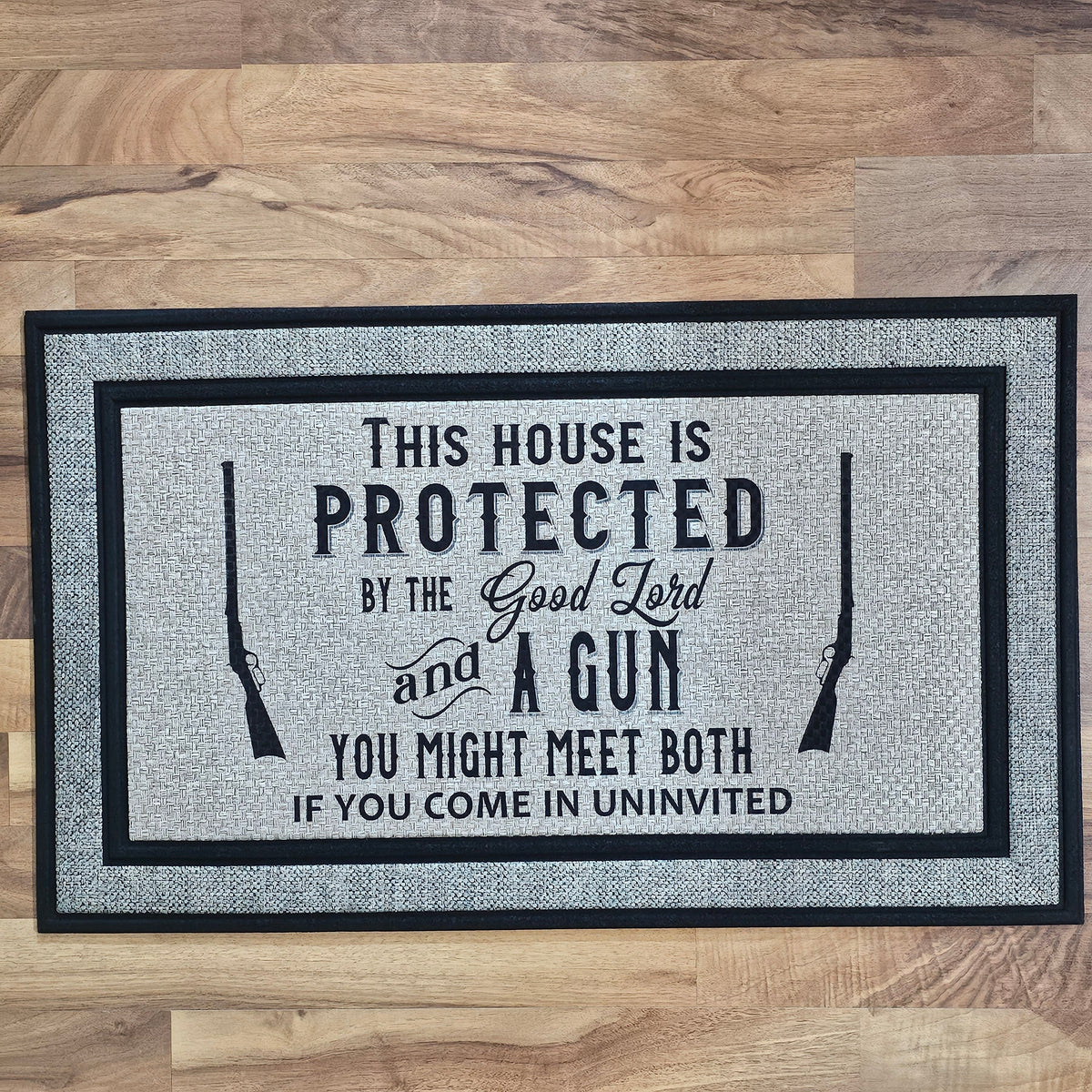 Good Lord & a Gun Welcome Mat