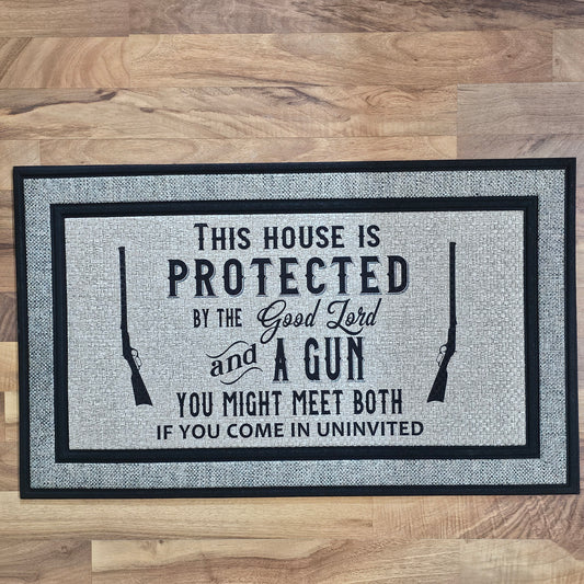 Good Lord & a Gun Welcome Mat