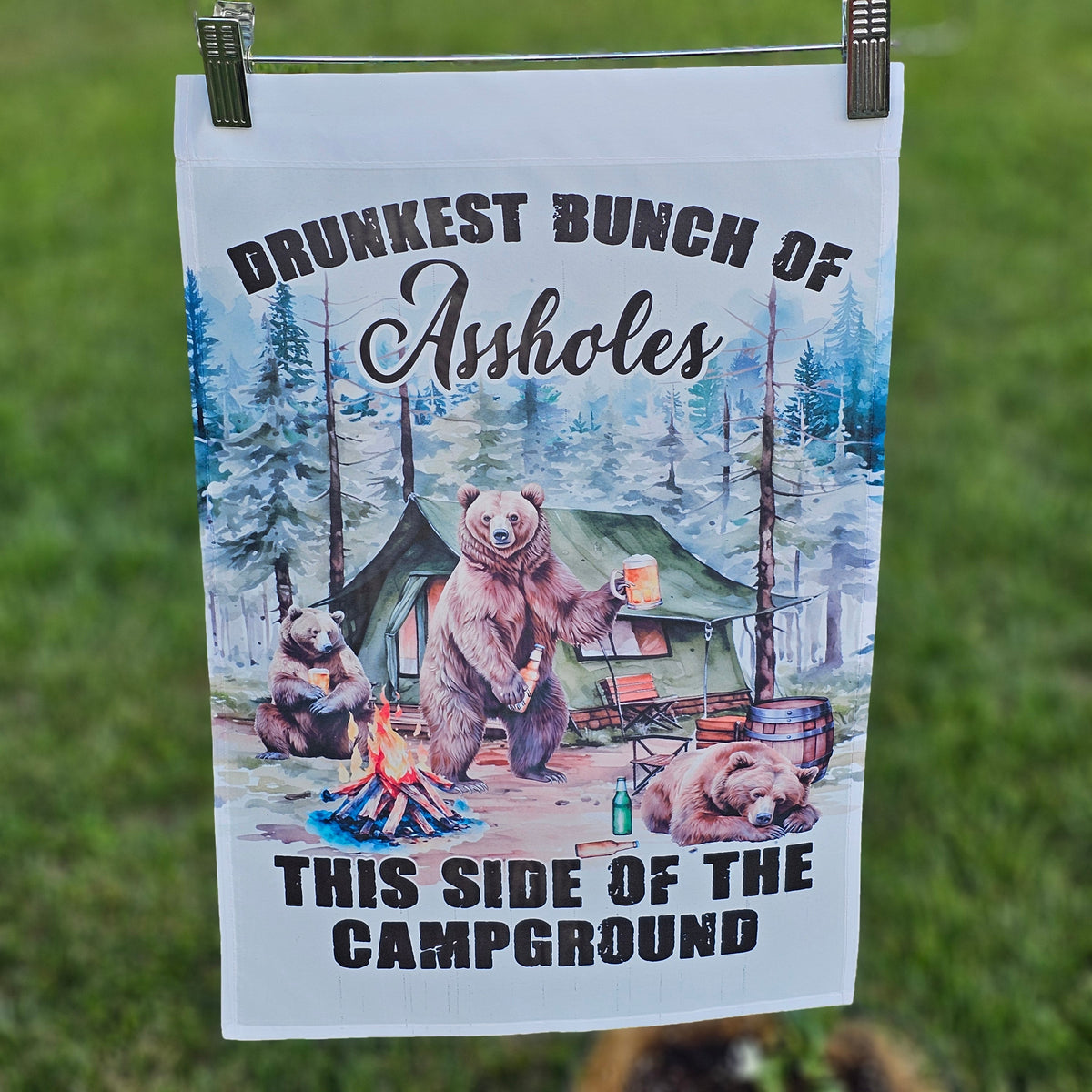 Drunkest A$$holes – Patriotic – Flag-Friendly – Polyester Garden Flag