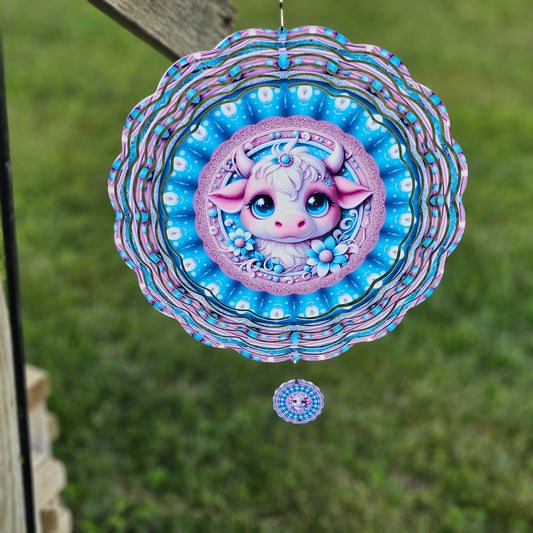 Turquoise Calf - Wind Spinner