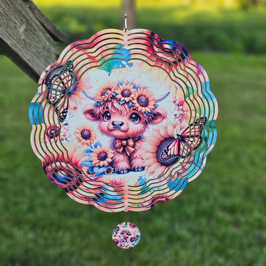 Sunflower Calf - Wind Spinner