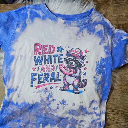 Red White Feral Tee - Toddler