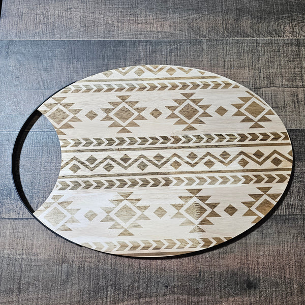 Aztec Oval Wood Board