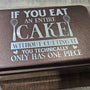 One Piece Bronze Cake Pan