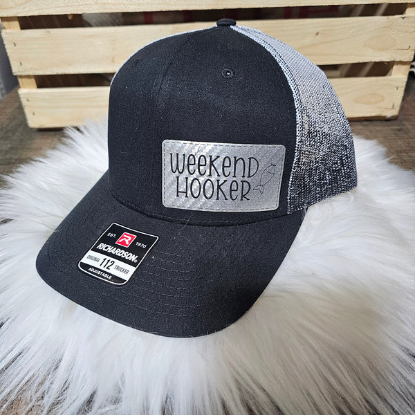 Weekend Hooker Leather Patch Hat – Catch More Than Fish
