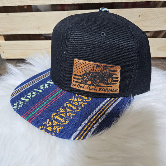 Flag Tractor - Youth Leather Patch Hat