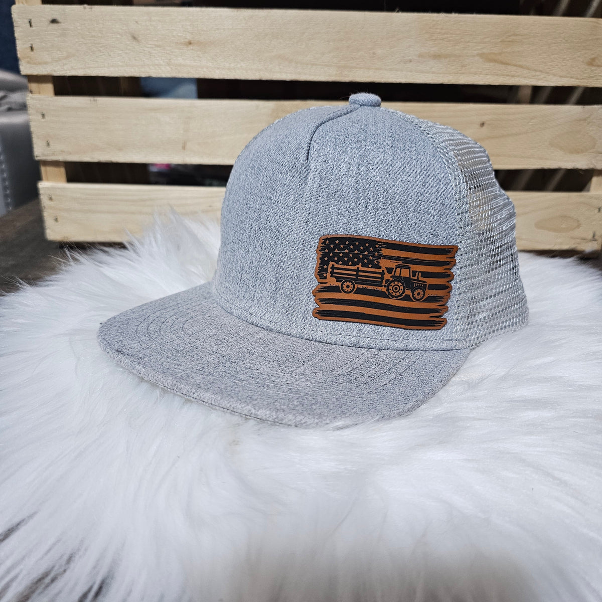 Little Tractor, Big Attitude Youth Flag Hat