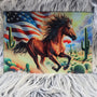 Sm. Patriotic Horse & Cactus Board