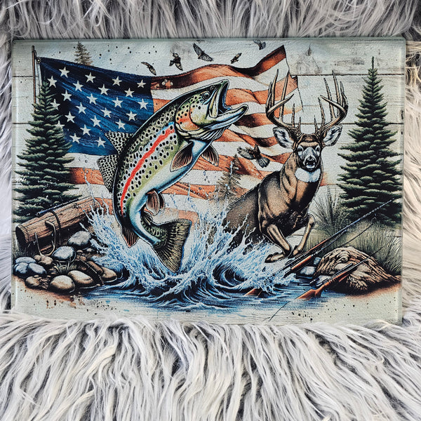 Lg. American Outdoorsman Glass Board