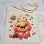 Orange Monster Halloween Tote