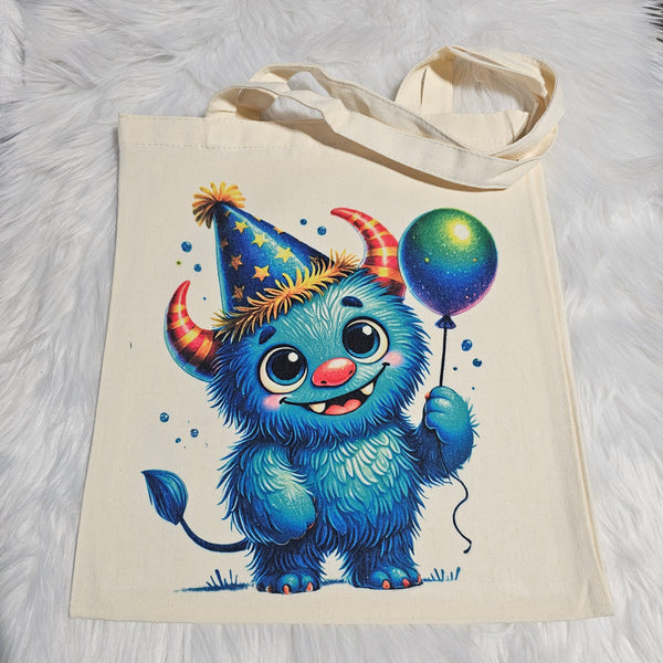 Blue Monster Halloween Tote