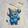Blue Monster Halloween Tote