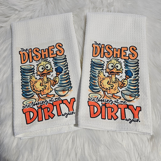 “Dirty Dishes Again” Towel Set