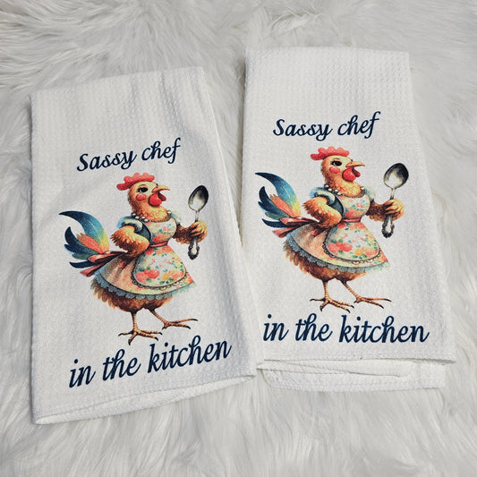 “Sassy Chef in the Kitchen” Towel Set