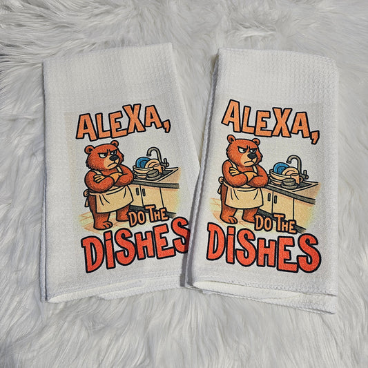 “Alexa, Do the Dishes” Towel Set