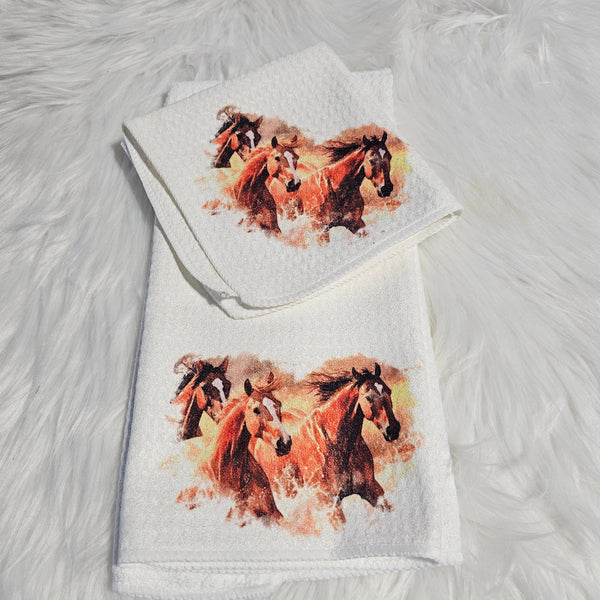 Horse Splash Towel Set