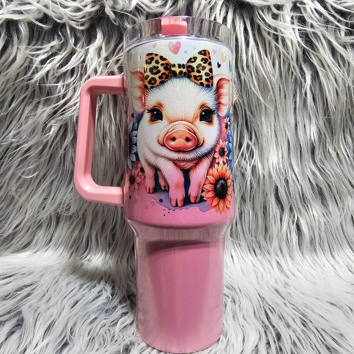 40 oz Piggy Pink Ombre Tumbler