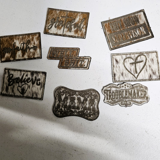Cowhide Hat Patch