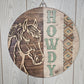 18" Round Door Sign - Howdy