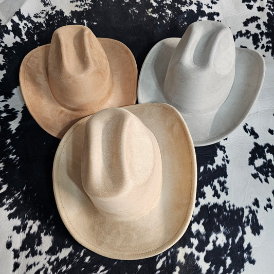 Vegan Suede Cowboy Hat