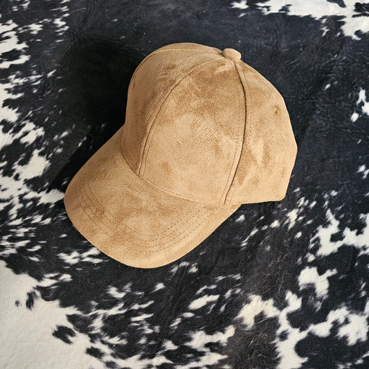 Vegan Suede Baseball Cap