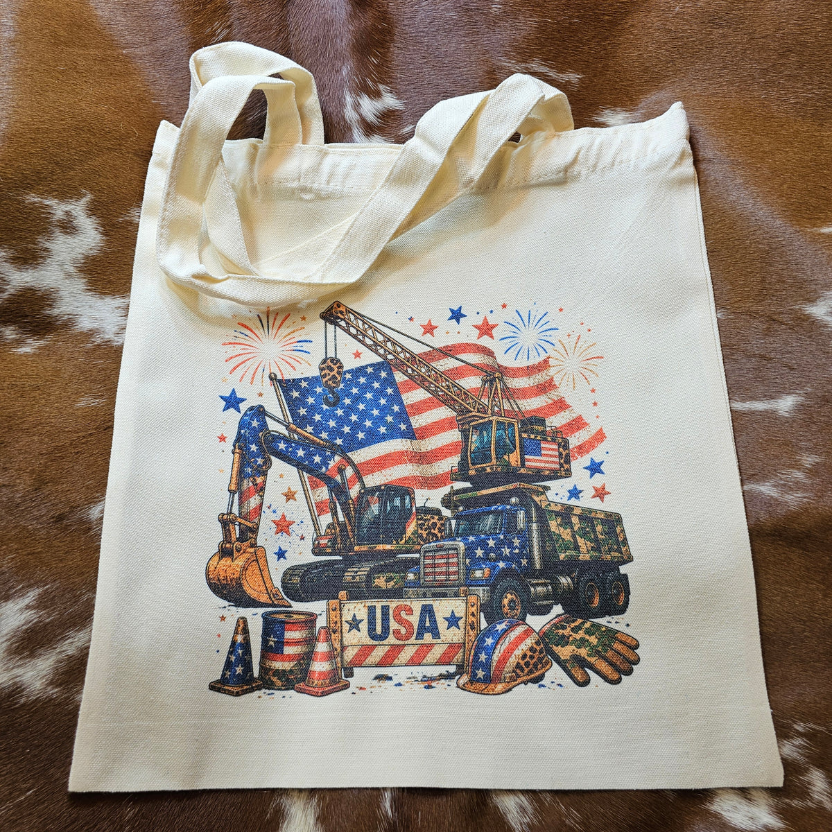 Construction Crew Patriotic Tote