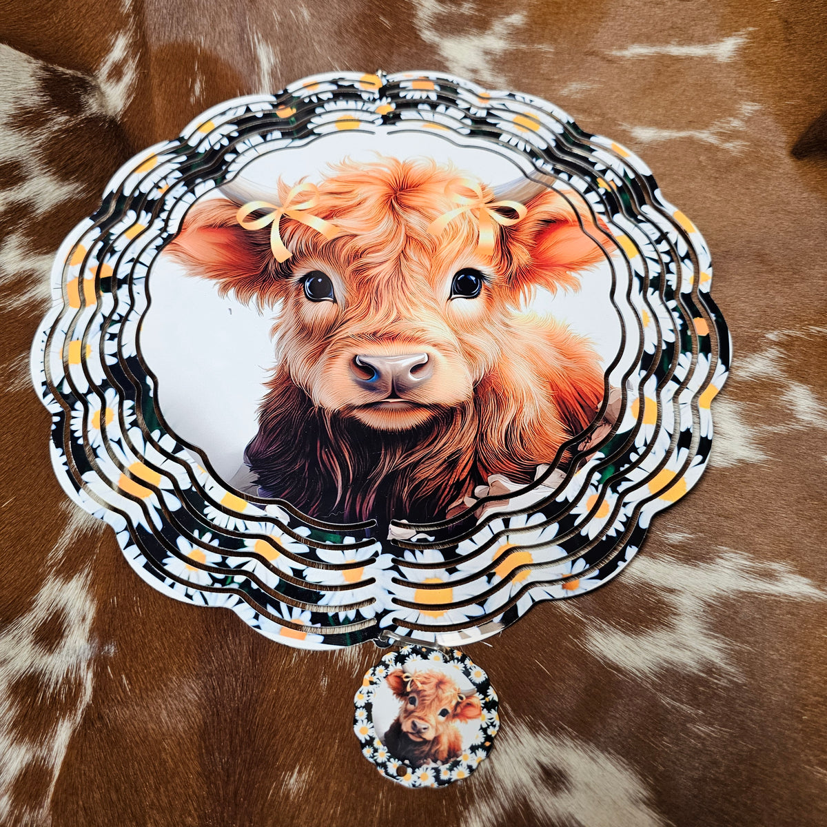 Highland Cow Butt / Face Wind Spinner