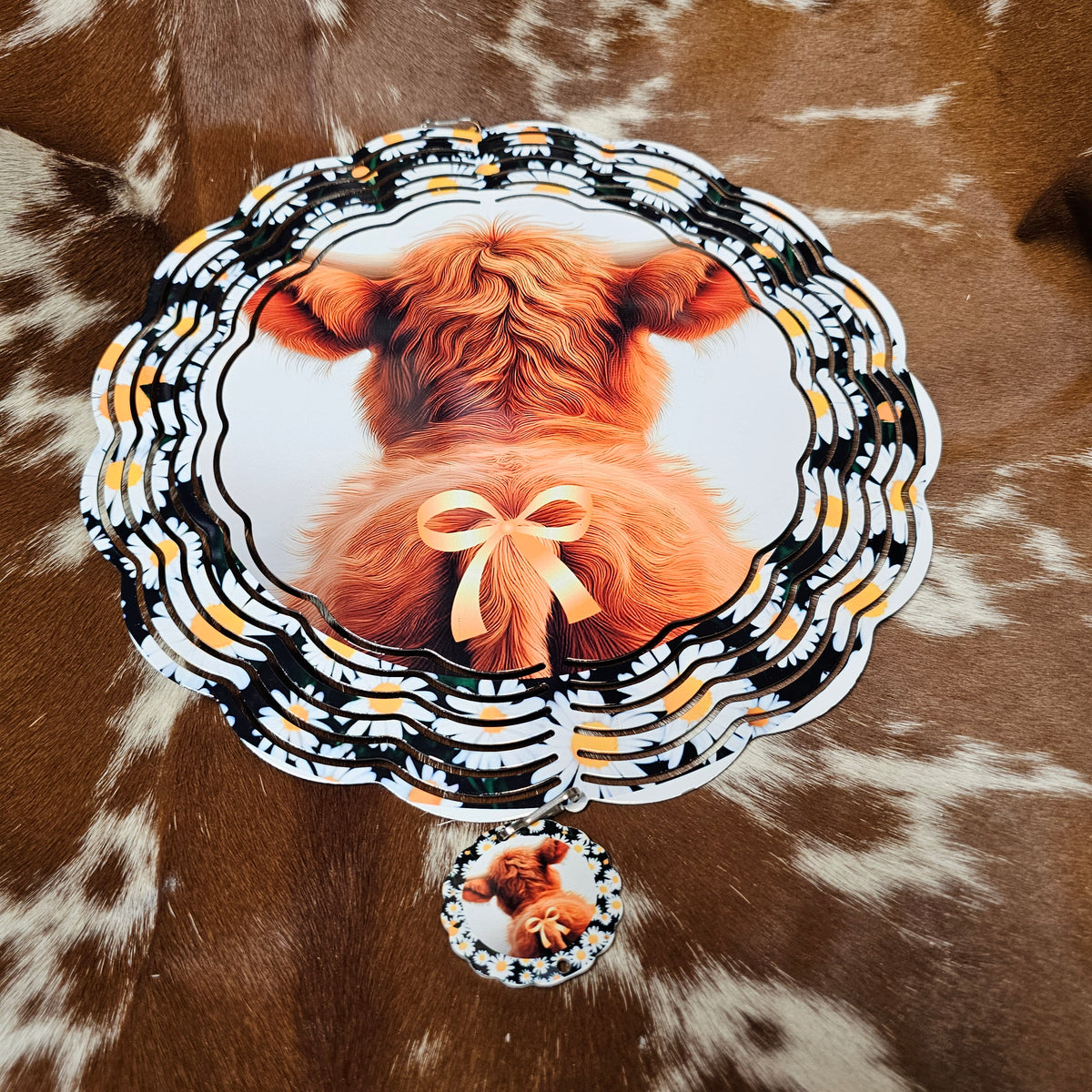 Highland Cow Butt / Face Wind Spinner