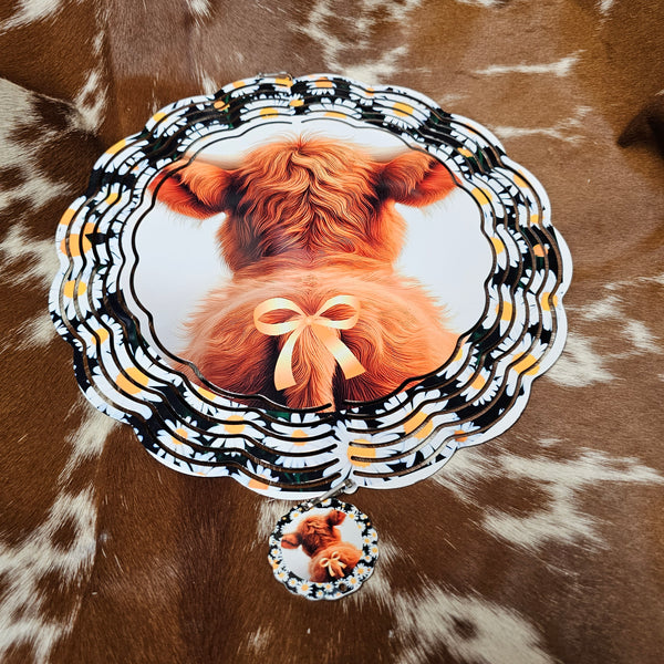 Highland Cow Butt / Face Wind Spinner