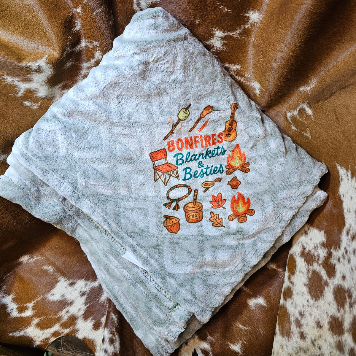 "Bonfires, Blankets & Besties" Camp Blanket