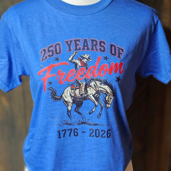 250 Years Cowboy Bronco Youth Tee