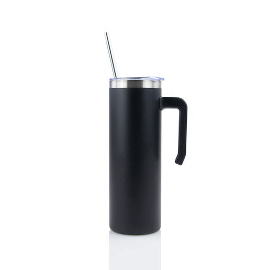 20 oz Powder Coated Skinny Tumbler with Handle