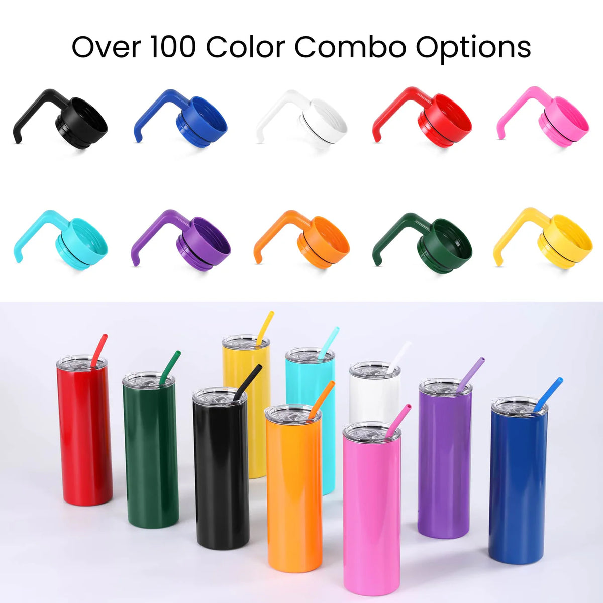 Custom 20oz Powder Coated Skinny Tumbler