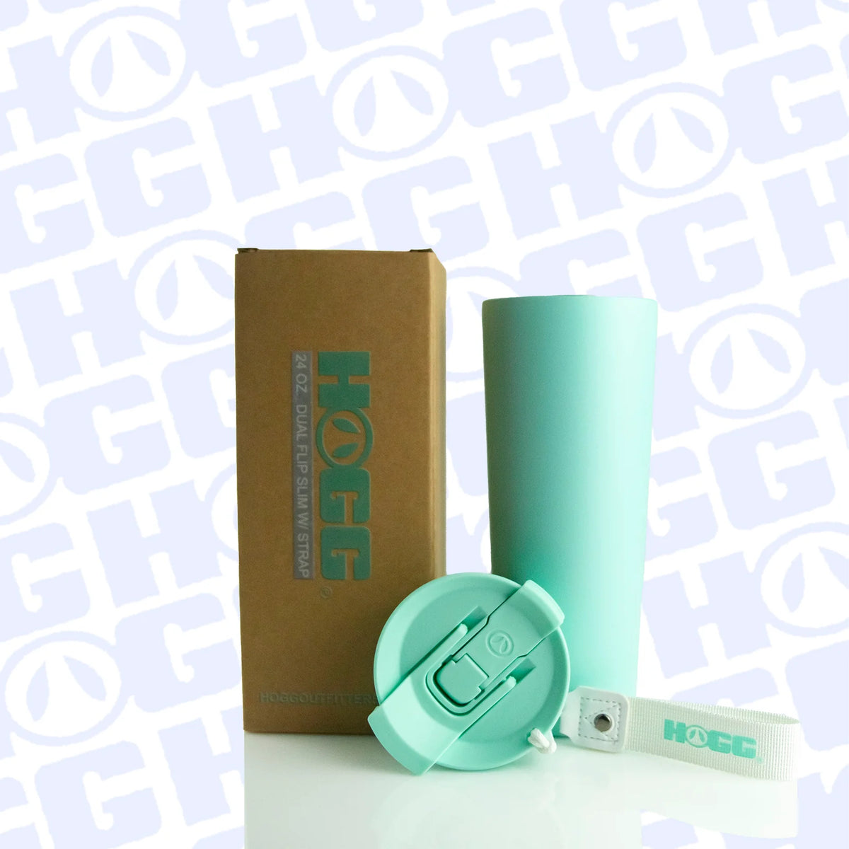 Custom 24oz Dual Flip Slim Tumbler with Strap