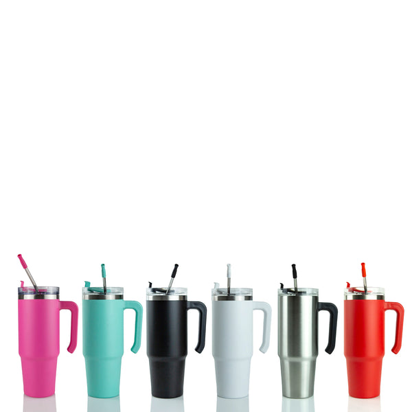 Custom 30oz Powder Coated Grippy Tumbler