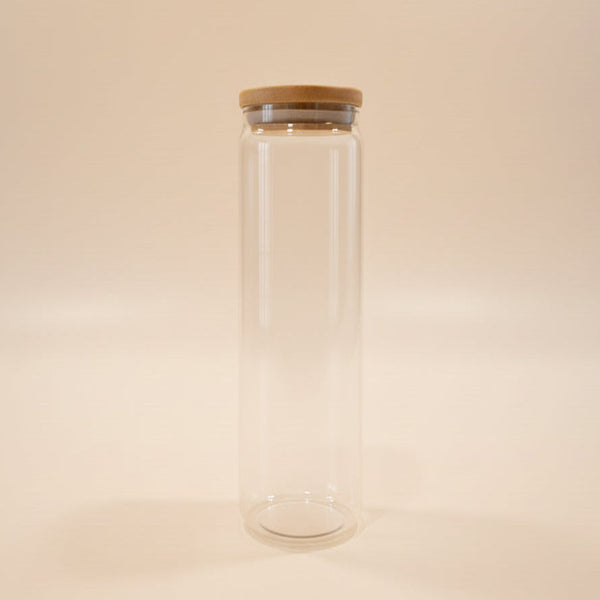20oz Sublimatable Glitter Globe Glass Skinny Tumbler