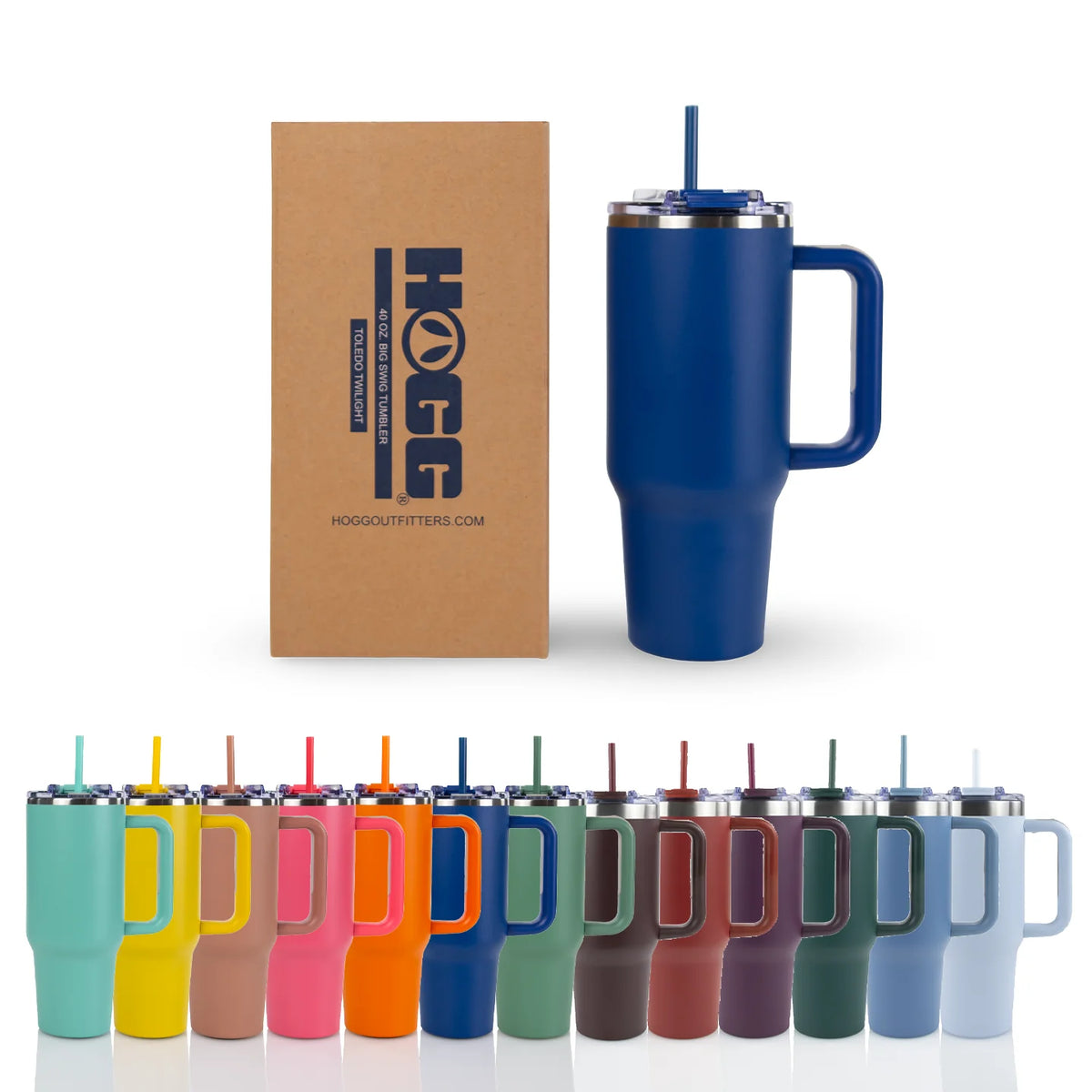 Custom 40oz Powder Coated Big Swig Tumbler