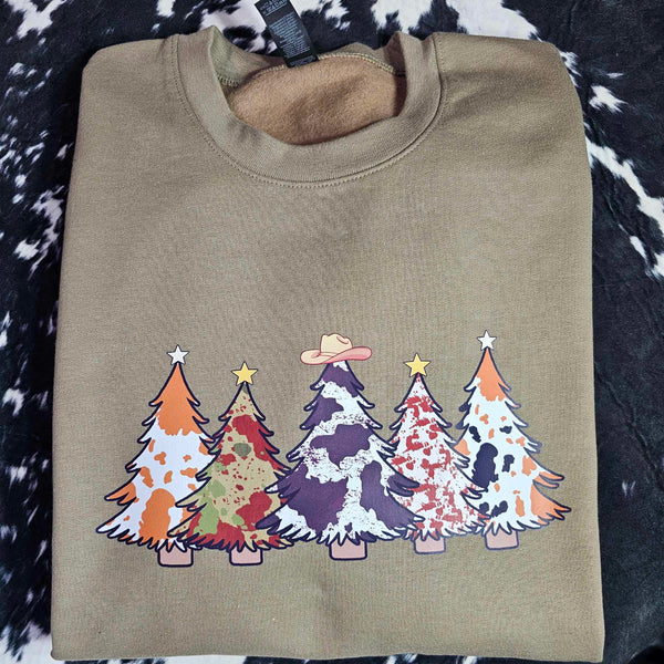 Cowboy Trees — Fir Real Ranch Vibes Crewneck