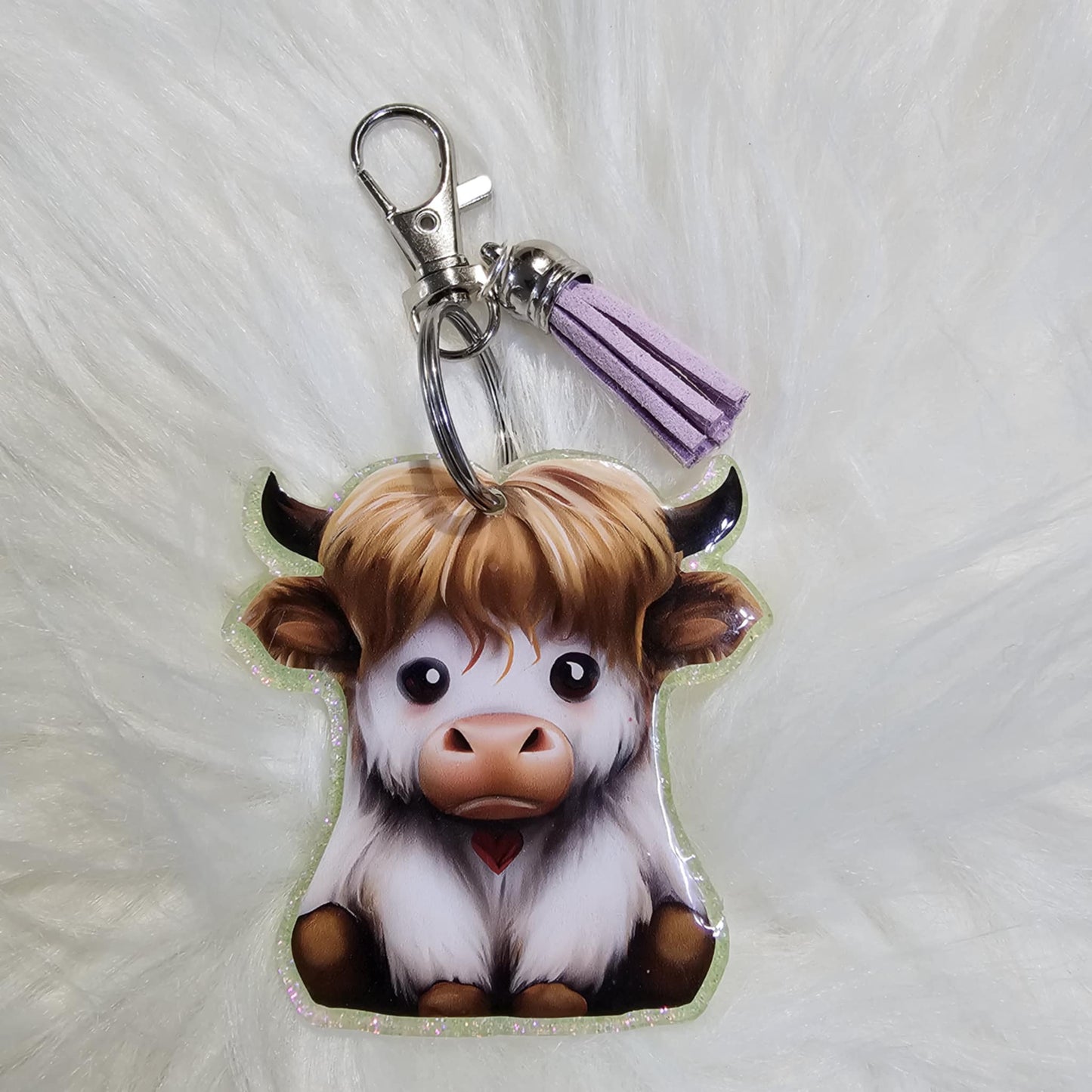 Acrylic Glitter Keychain