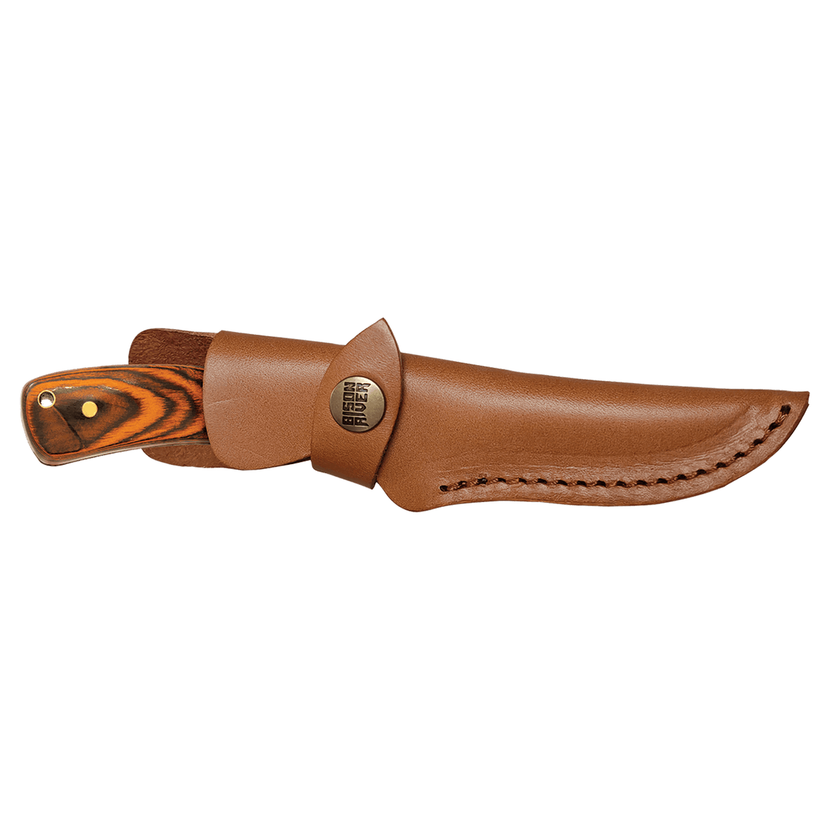 Custom Bison River Engraved Fixed Blade Knife