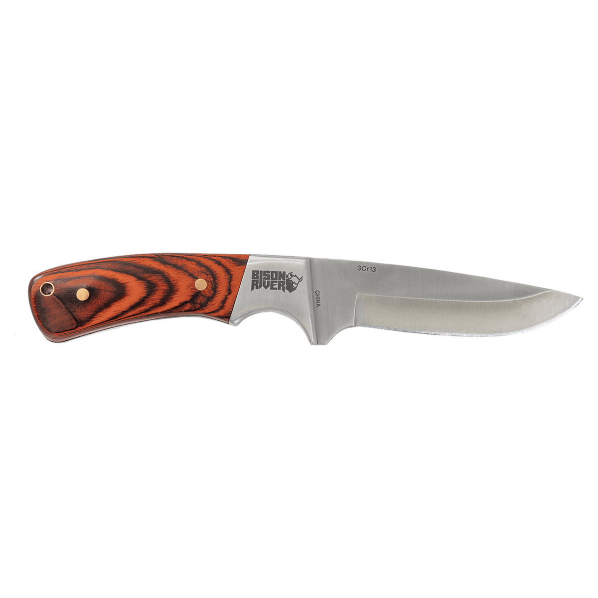 Custom Bison River Engraved Fixed Blade Knife