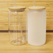 Custom 16 oz Glass Can Tumbler - Clear or Frosted