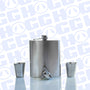 7 oz Epoxy Flask set w/shot glasses with custom gift design